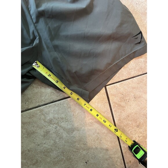 Gymshark Shorts Mens Small Green Sport Stripe Polyester Activewear Running Gym - Picture 9 of 9